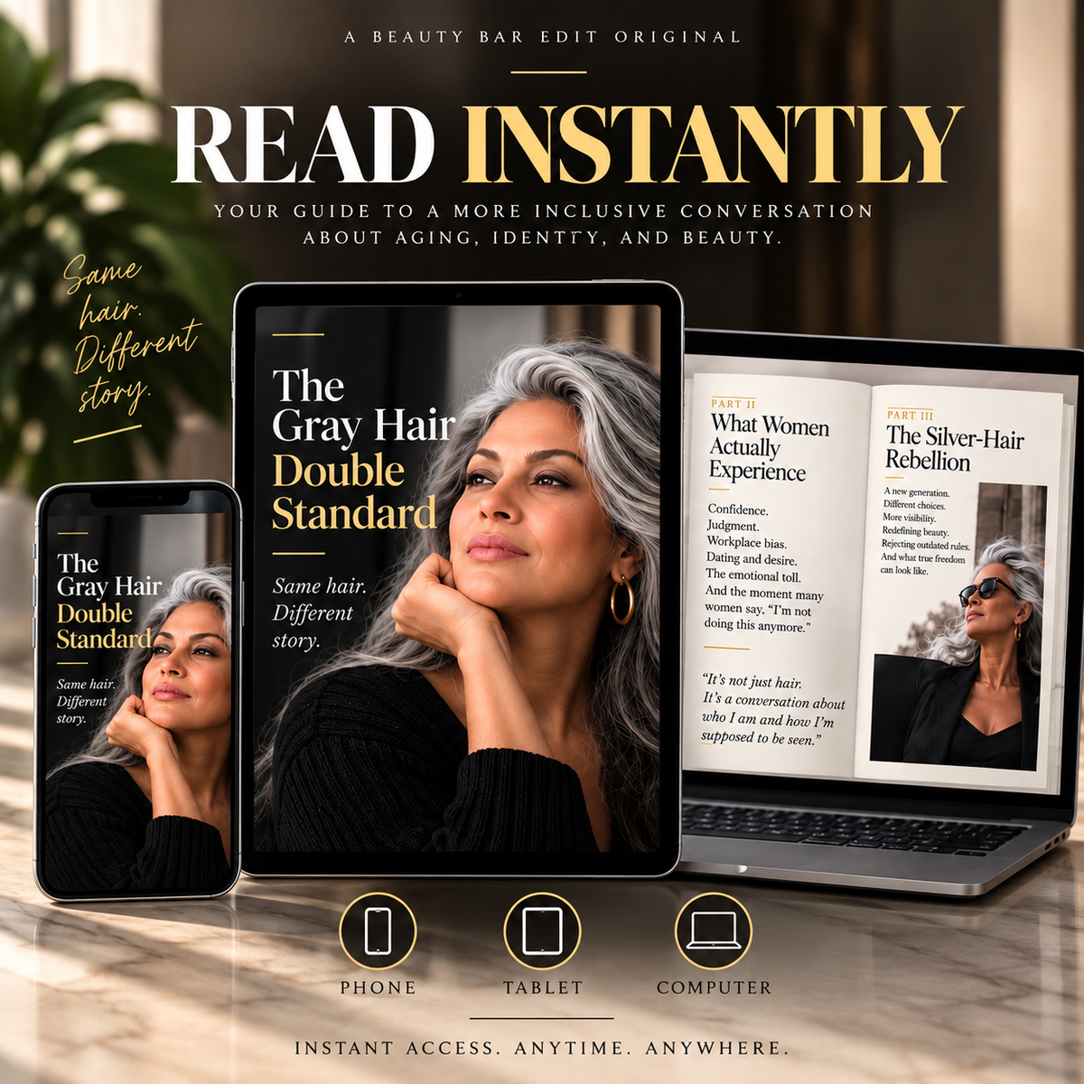 The Gray Hair Double Standard — A Beauty Bar Edit Original