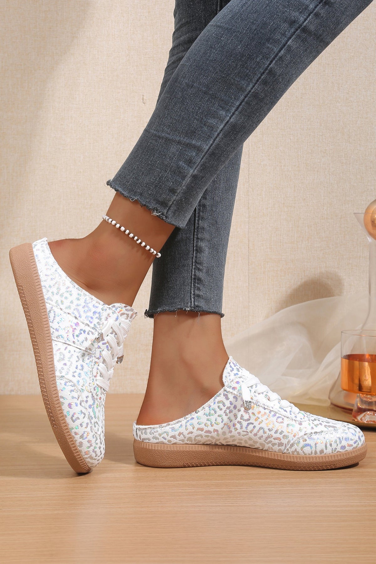 Livia Holographic Slip-On Sneakers