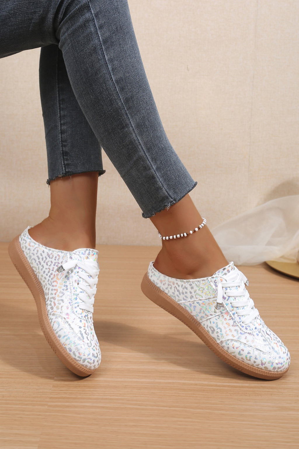 Livia Holographic Slip-On Sneakers