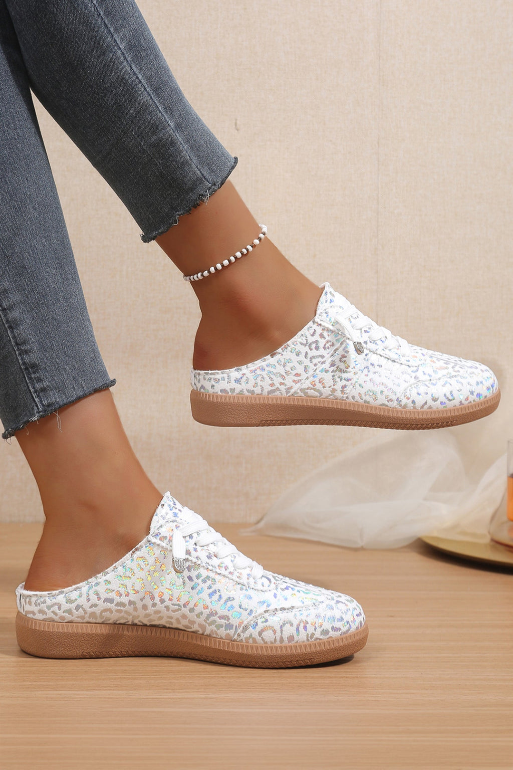 Livia Holographic Slip-On Sneakers