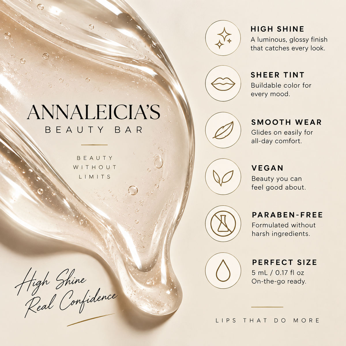 Annaleicia’s Bare High-Shine Lip Gloss