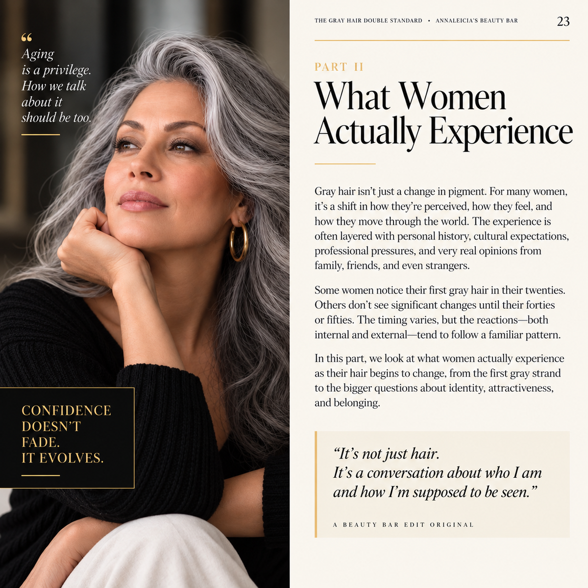 The Gray Hair Double Standard — A Beauty Bar Edit Original